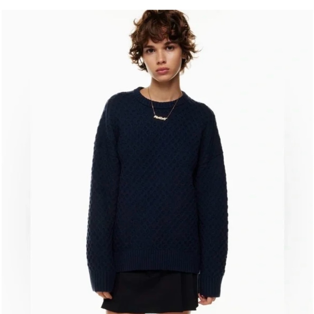 Aritzia Oversized Navy Sweater